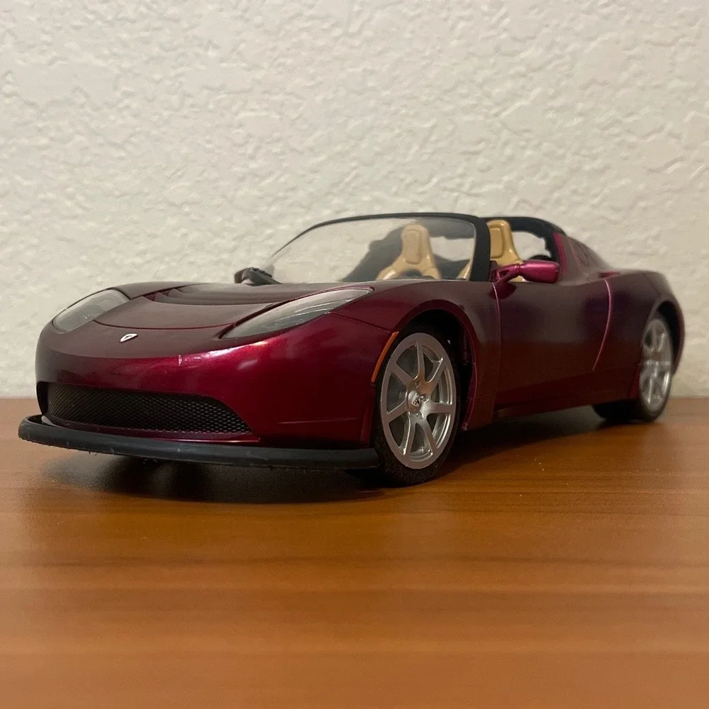 Tesla Roadster RC Car Maxtech Metallic Burgundy Remote Control Electric Toy